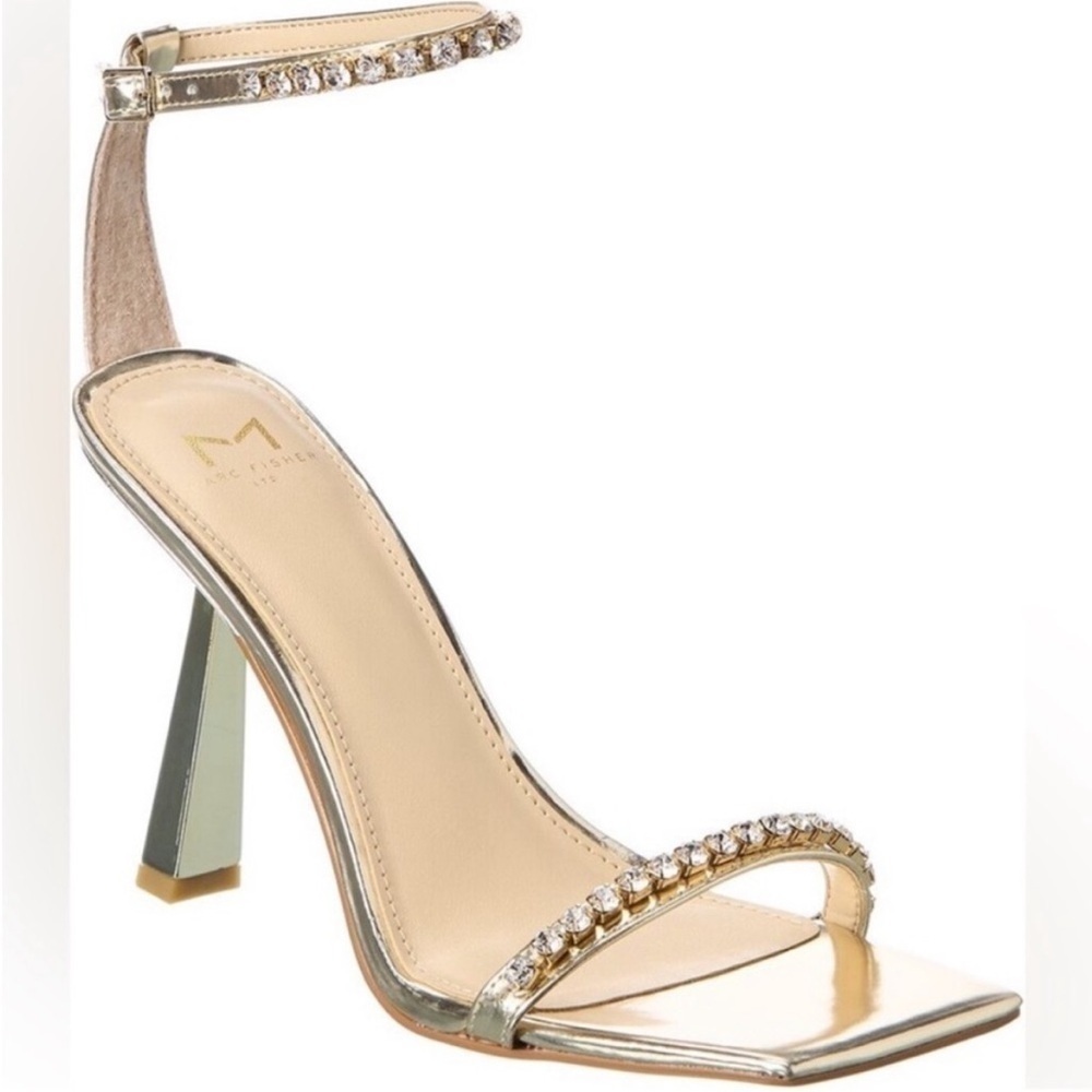 Marc Fisher Shoes Nib Marc Fisher Karima Gold Rhinestone Heel Size Women’s 5.5
